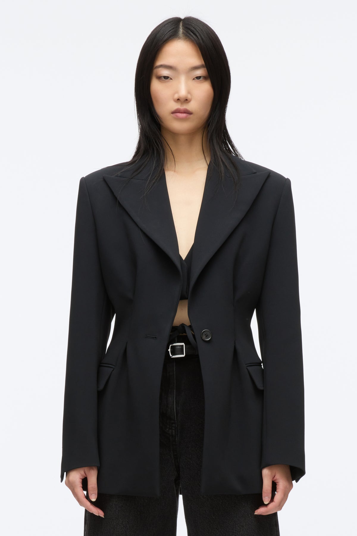 Modern Tailoring Cinched Blazer wtih Set in Bra – 3.1 Phillip Lim