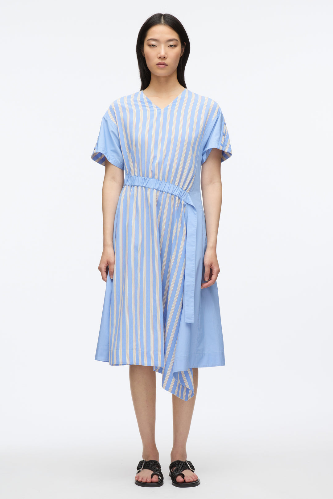 V-Neck Dress with Elasticated Waist