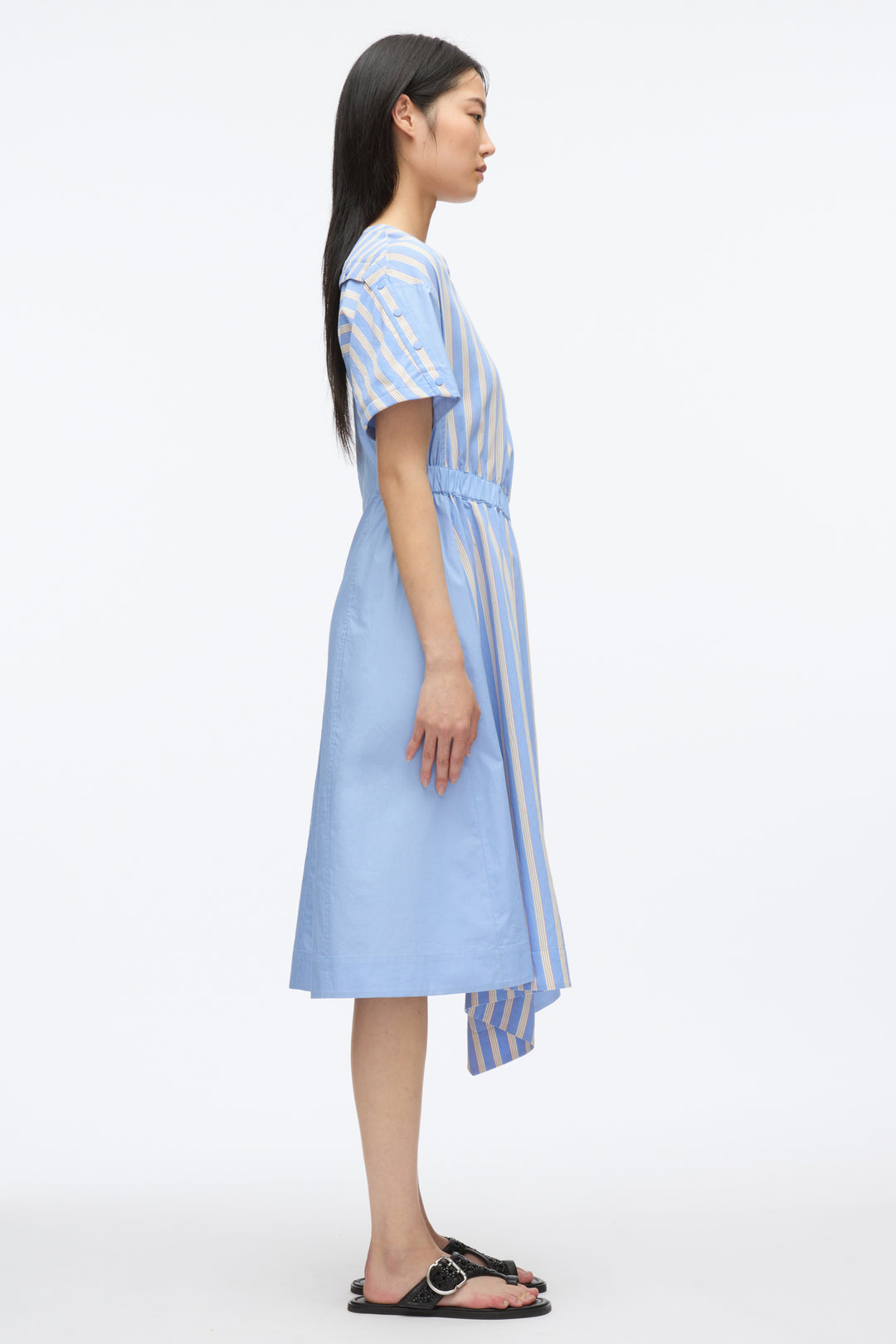 V-Neck Dress with Elasticated Waist