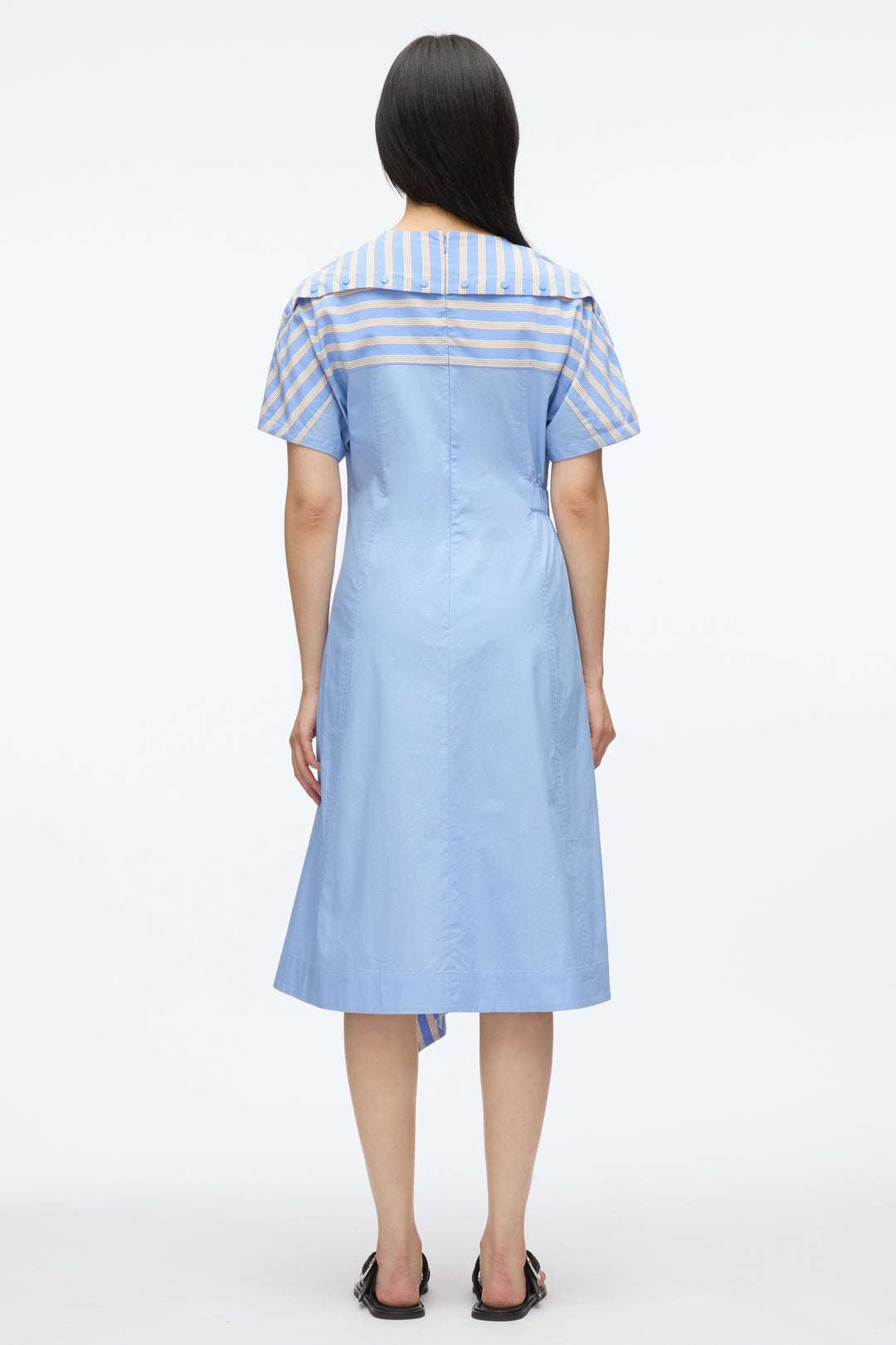 V-Neck Dress with Elasticated Waist