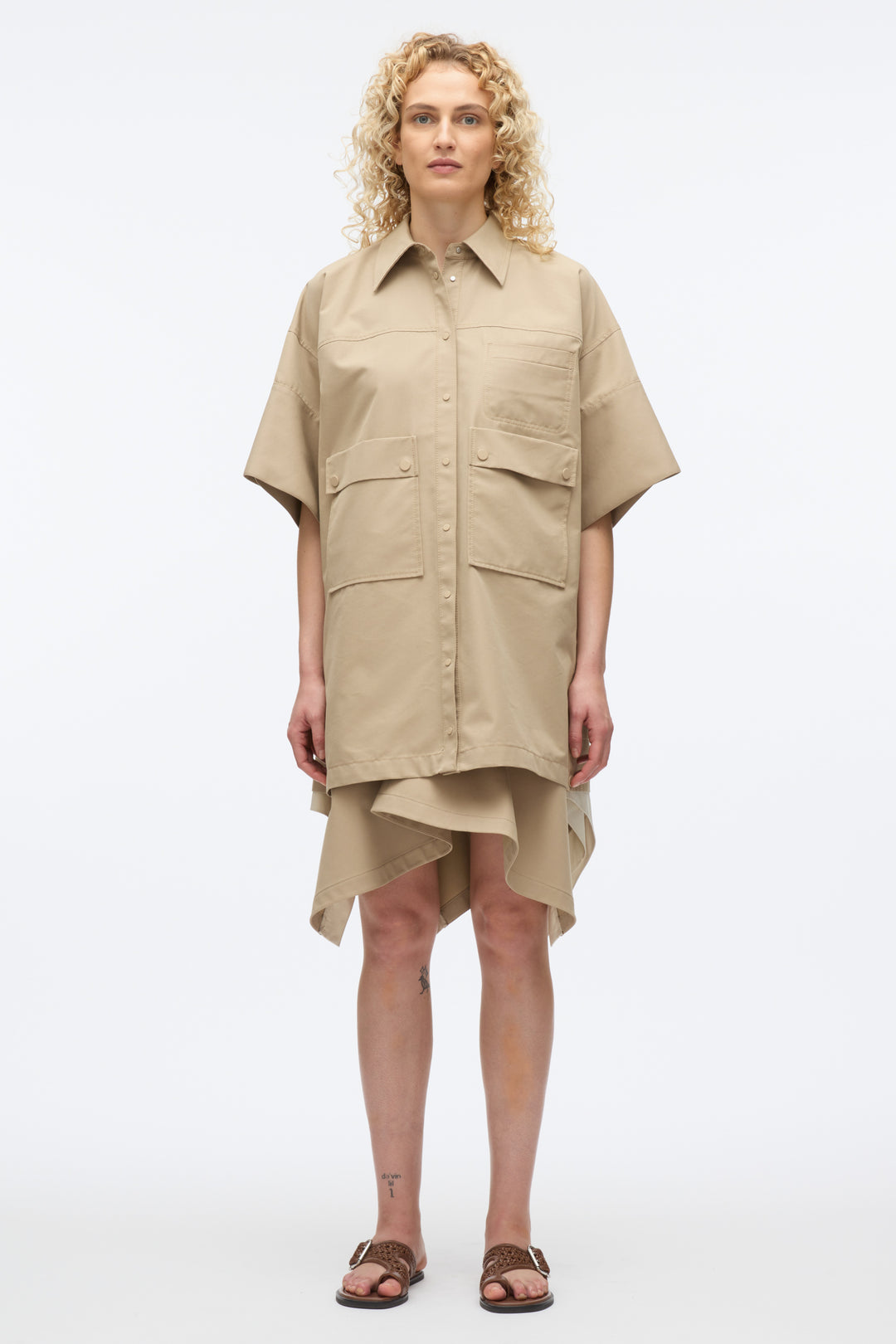 Cargo Mini Shirt Dress