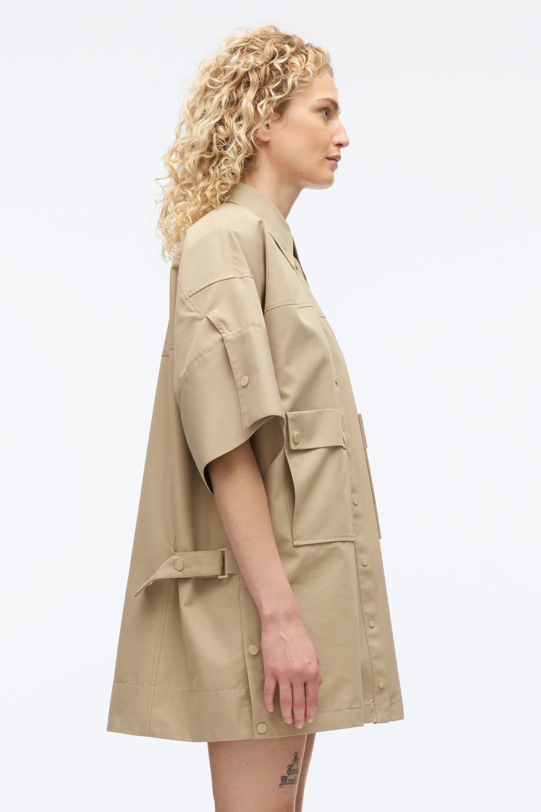 Cargo Mini Shirt Dress