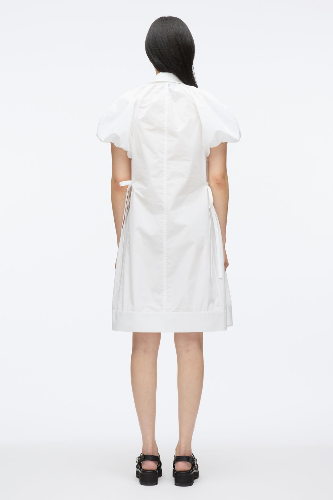 Puff Sleeve Short Shirt Dress
