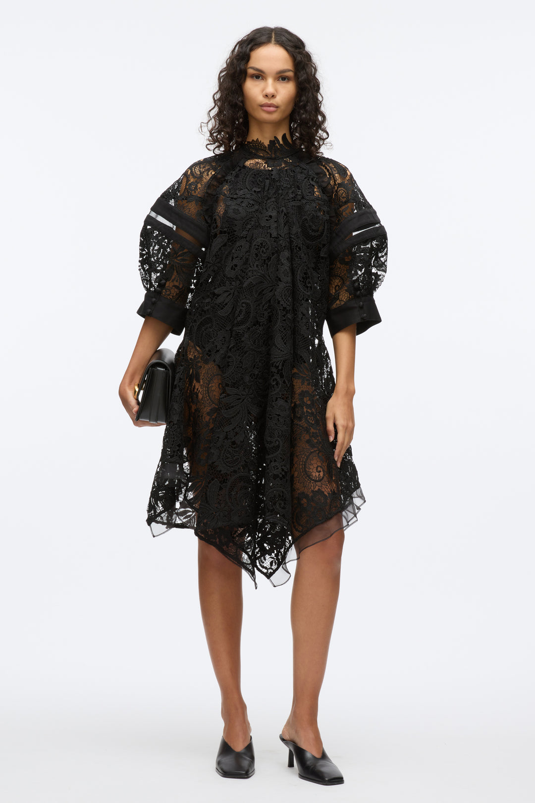 Embroidered Lace Handkerchief Dress