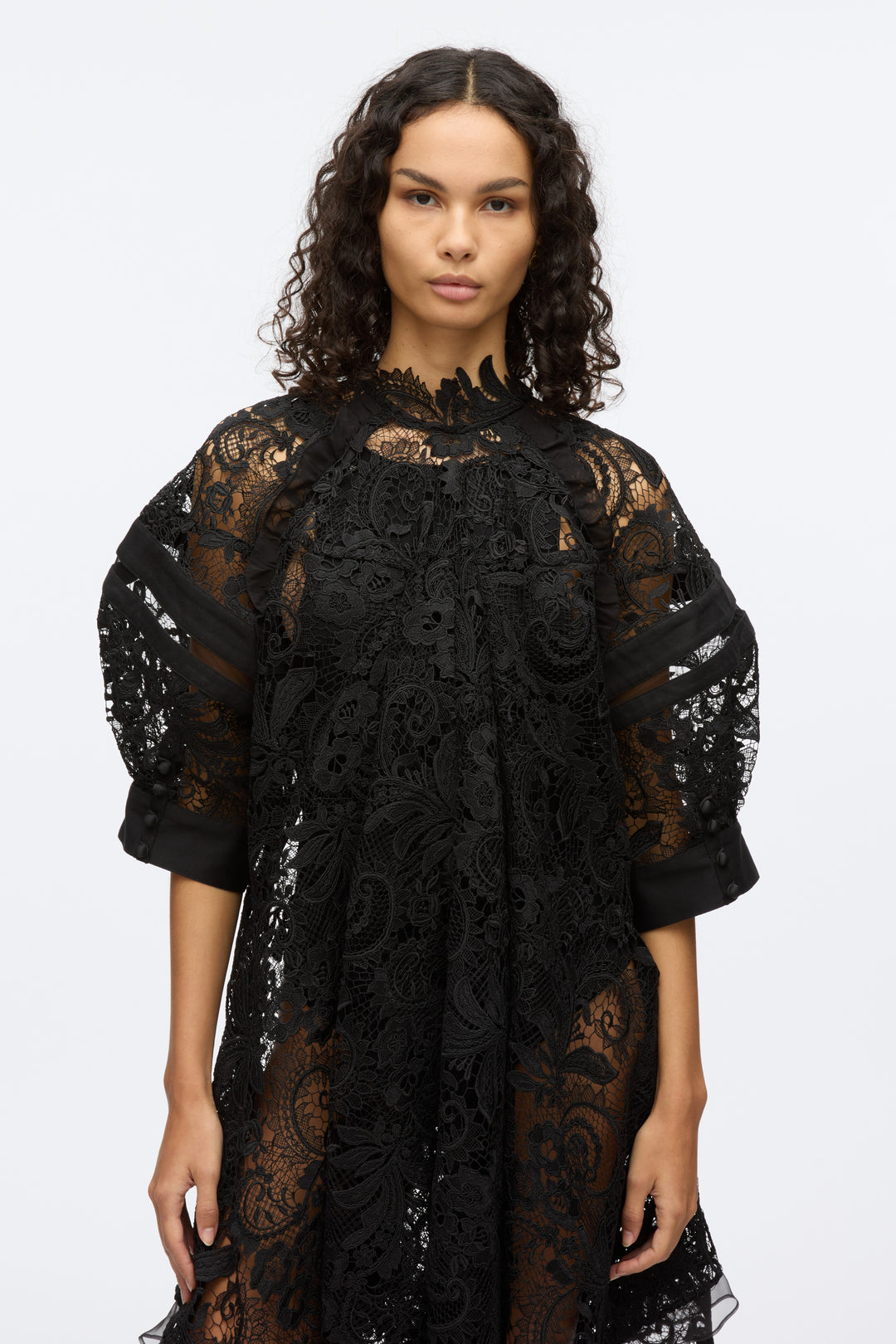 Embroidered Lace Handkerchief Dress