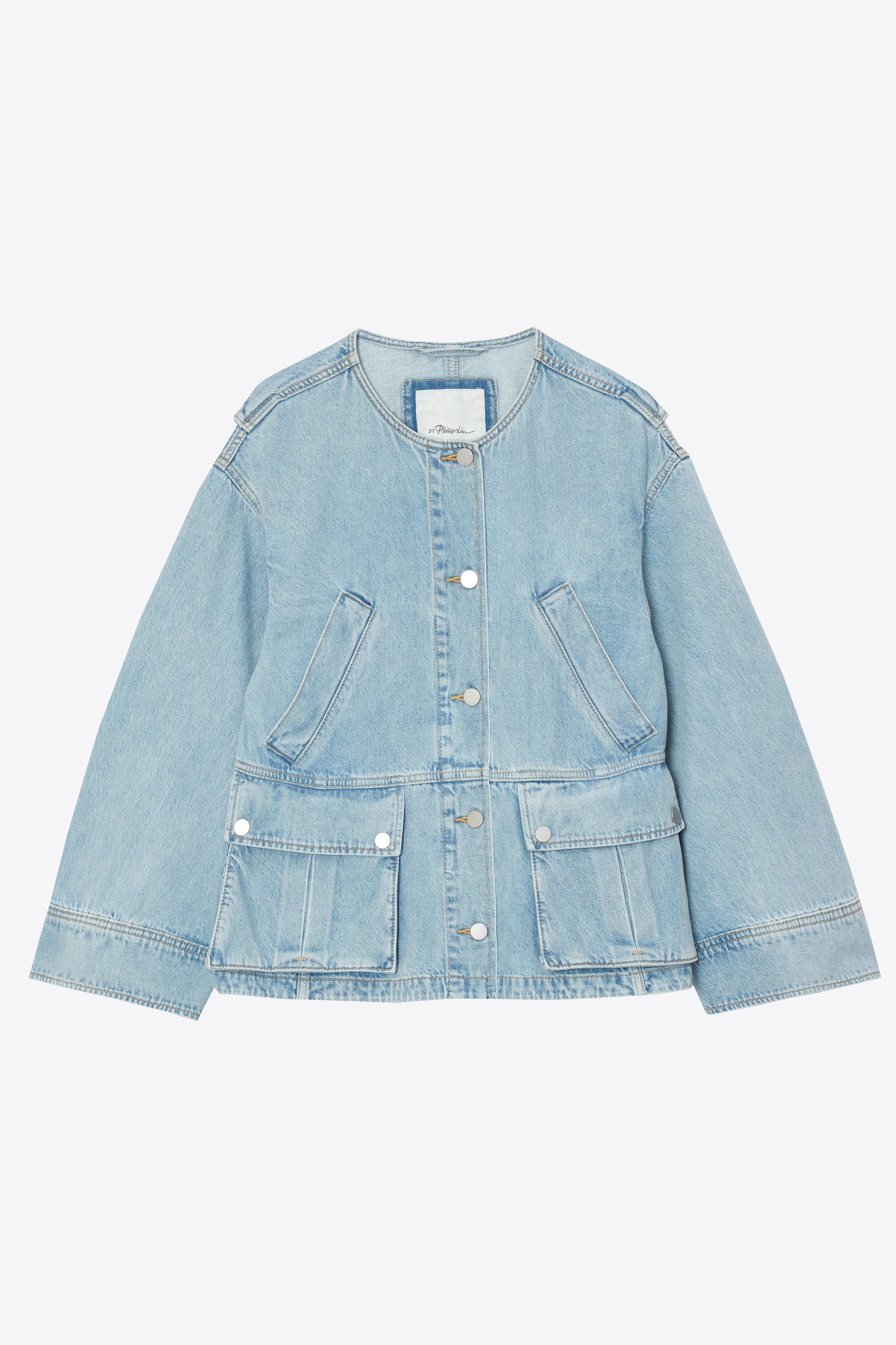 Collarless Trapeze Denim Jacket – 3.1 Phillip Lim