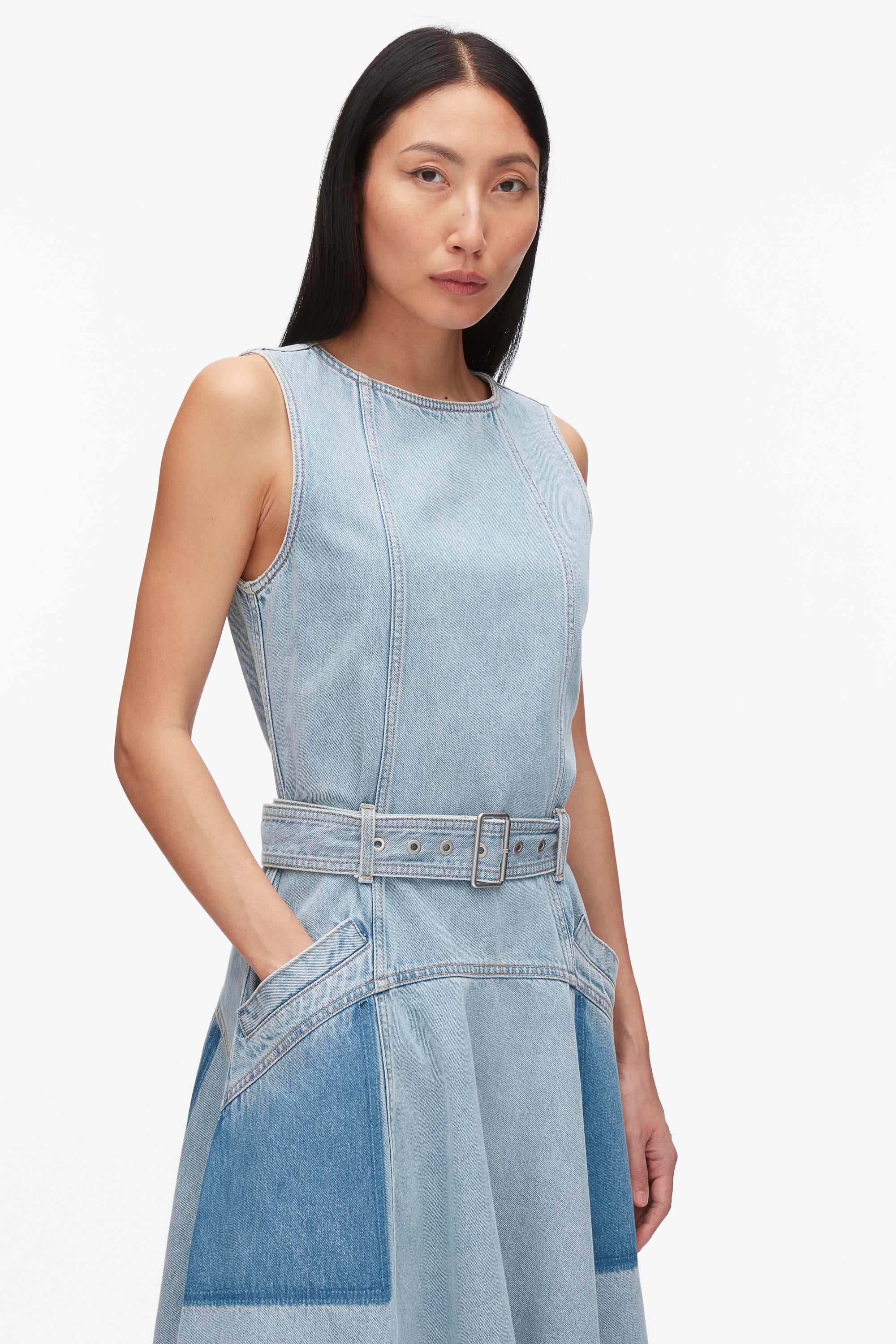 Ghost Patch Sleeveless Belted Midi Dress – 3.1 Phillip Lim