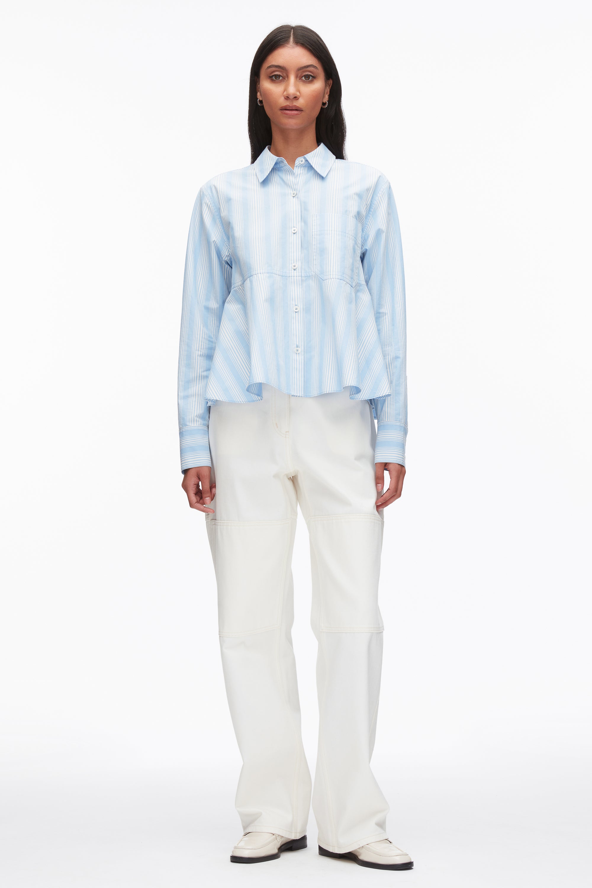 3.1 Phillip Lim コットン ポプリン 装飾ブラウス 3.1 Phillip Lim｜コットンポプリンブラウス