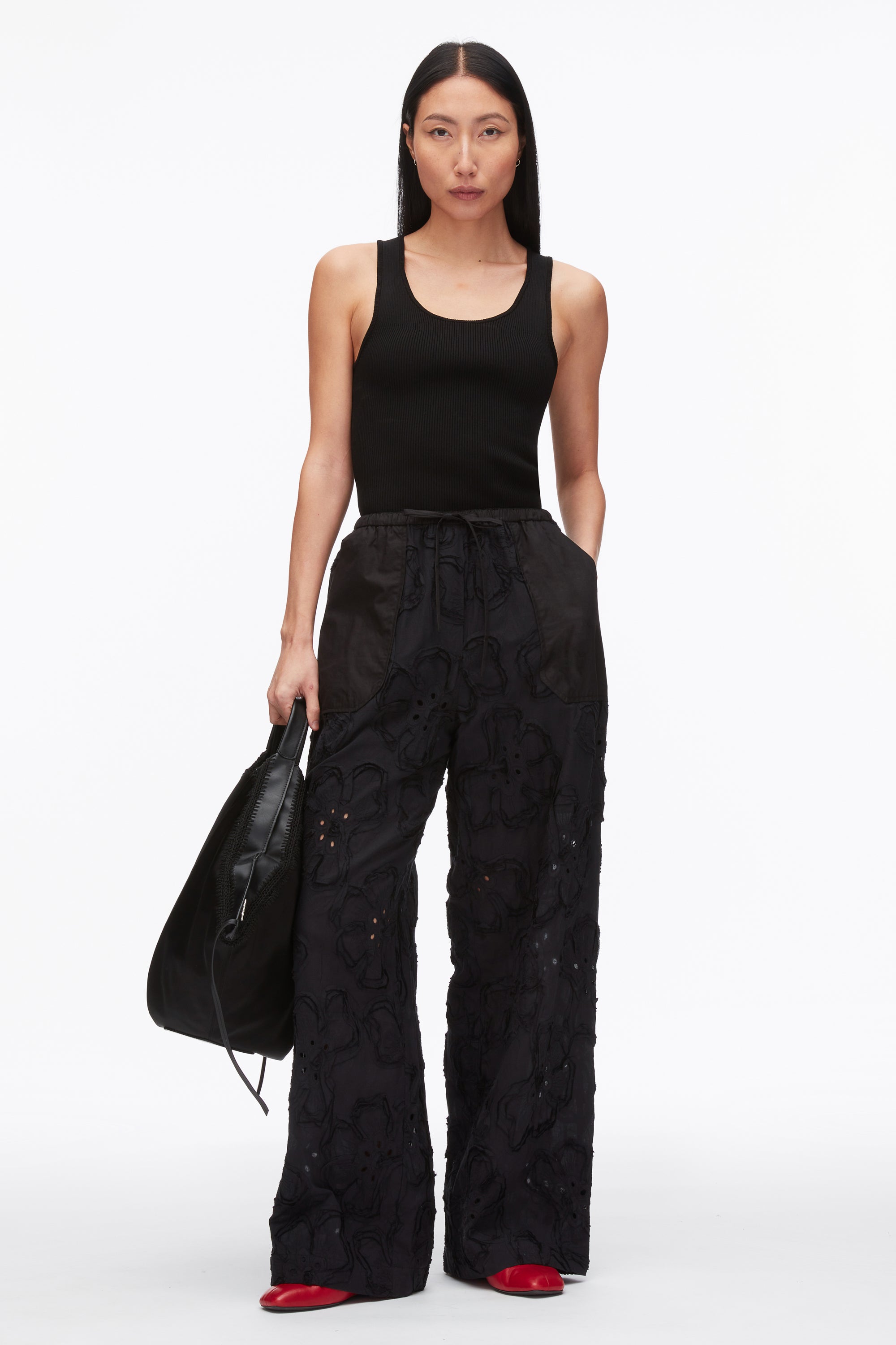 Embroidered Straight Leg Pull On Pants – 3.1 Phillip Lim