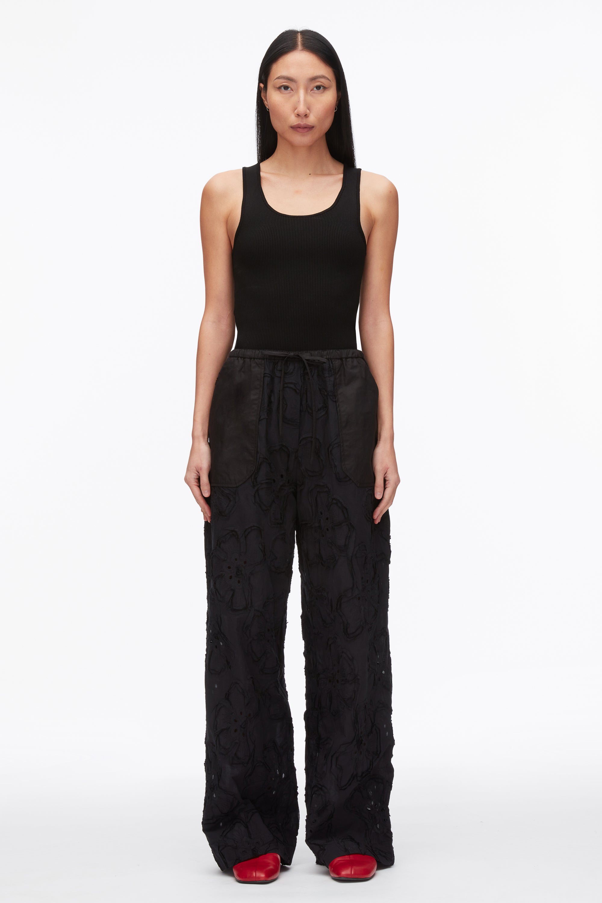 Embroidered Straight Leg Pull On Pants – 3.1 Phillip Lim