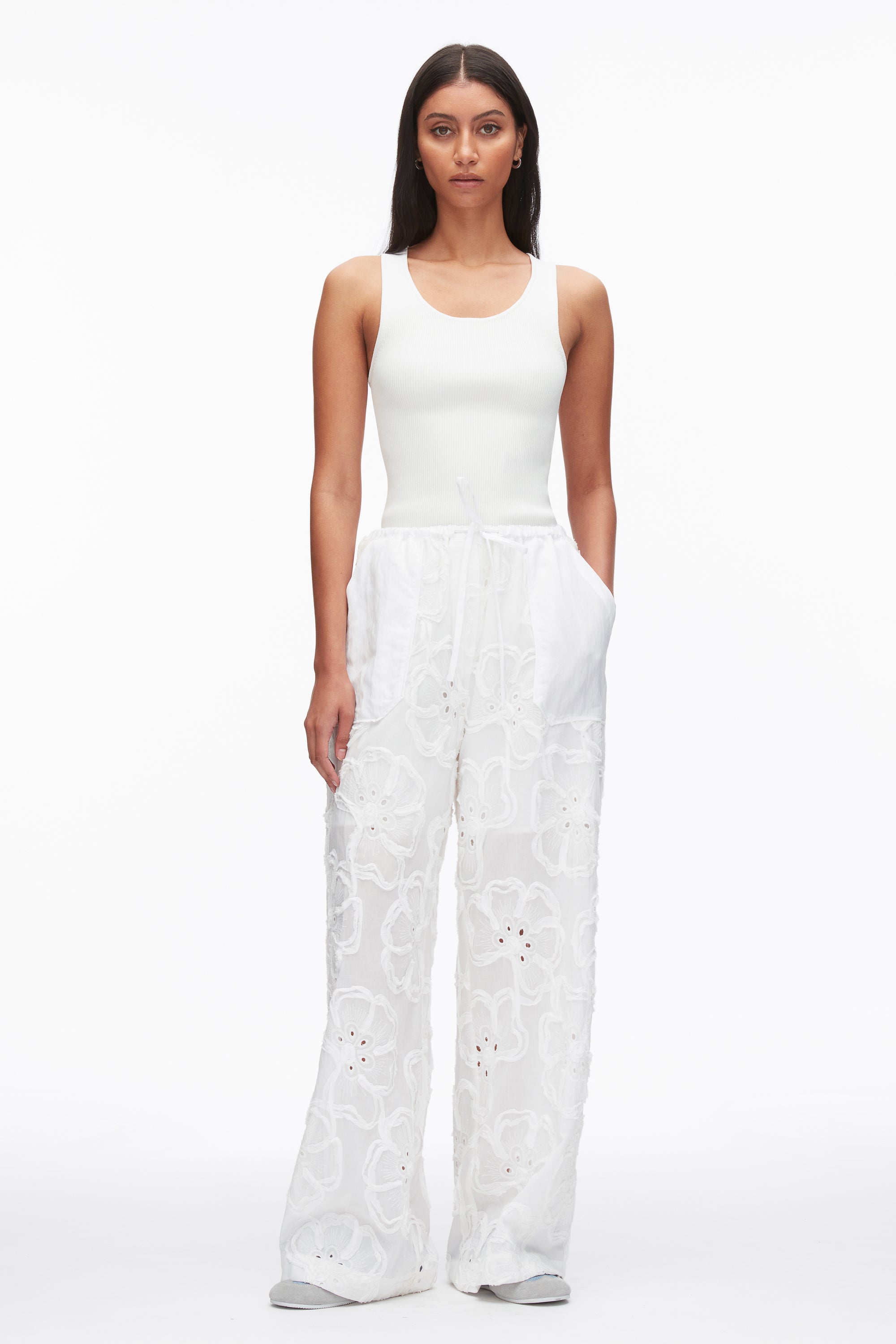 Embroidered Straight Leg Pull On Pants – 3.1 Phillip Lim