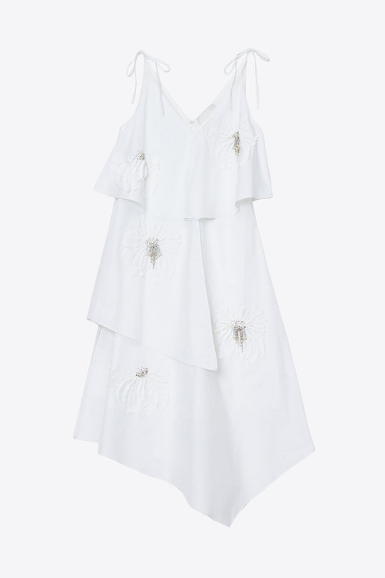 Layered Midi Dress with Floral Appliqu 3.1 Phillip Lim Layered Midi Dress with Floral Appliqu 3.1 Phillip Lim
