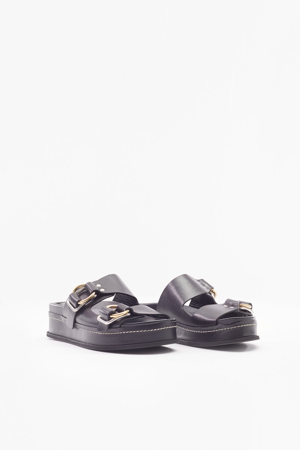 Freida Double Buckle Platform Slides 3.1 Phillip Lim